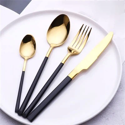 पीवीडी कोटिंग के साथ स्टेनलेस स्टील टेबलवेयर